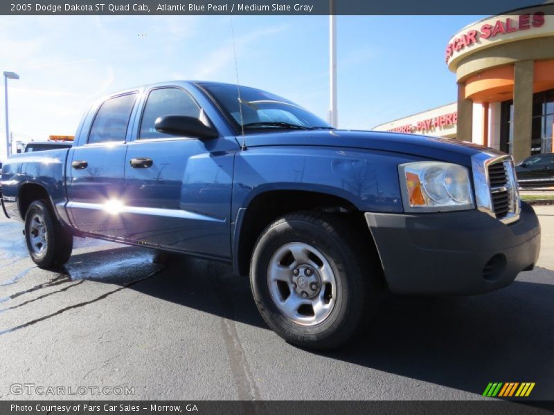 Atlantic Blue Pearl / Medium Slate Gray 2005 Dodge Dakota ST Quad Cab