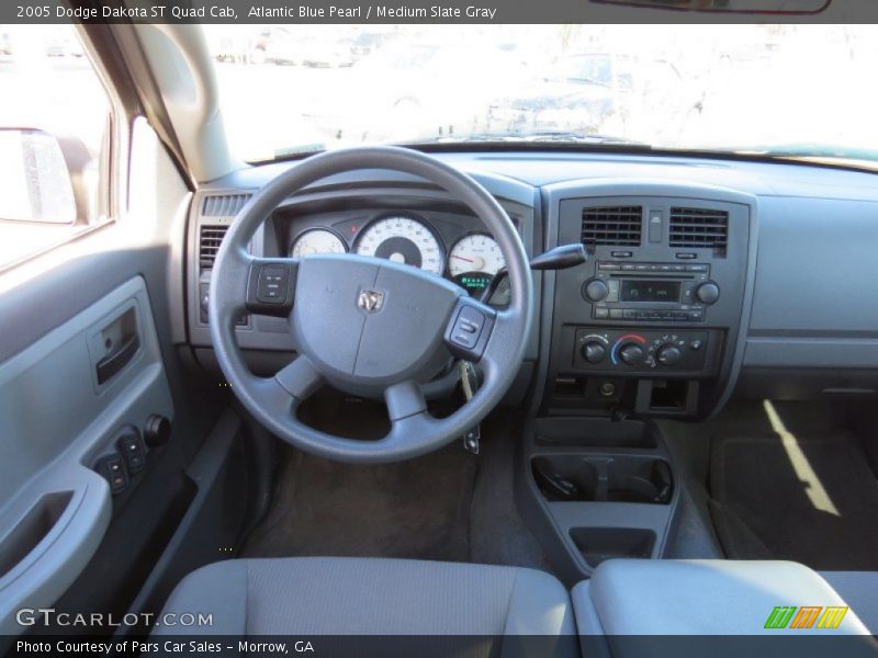 Atlantic Blue Pearl / Medium Slate Gray 2005 Dodge Dakota ST Quad Cab
