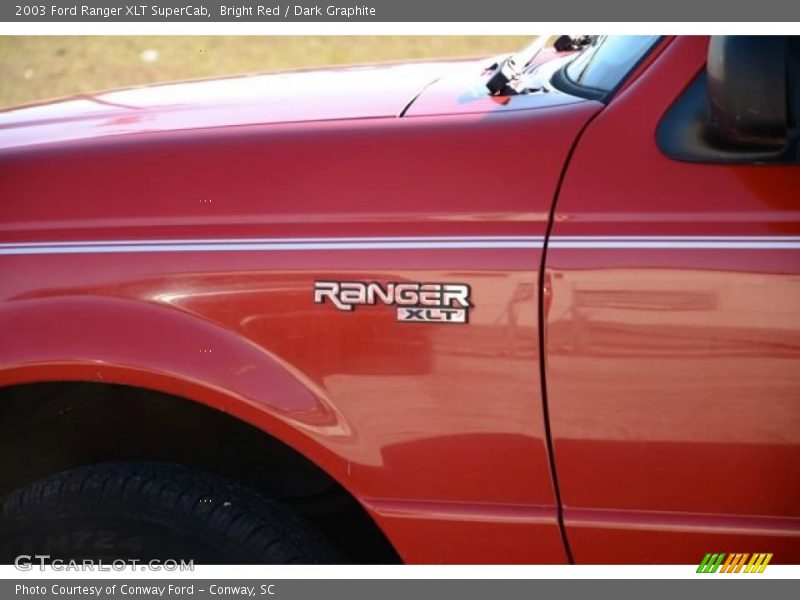 Bright Red / Dark Graphite 2003 Ford Ranger XLT SuperCab