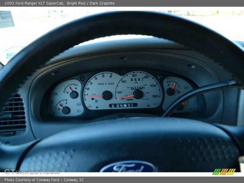 Bright Red / Dark Graphite 2003 Ford Ranger XLT SuperCab