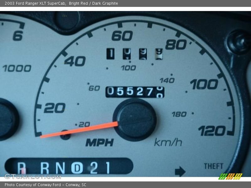 Bright Red / Dark Graphite 2003 Ford Ranger XLT SuperCab