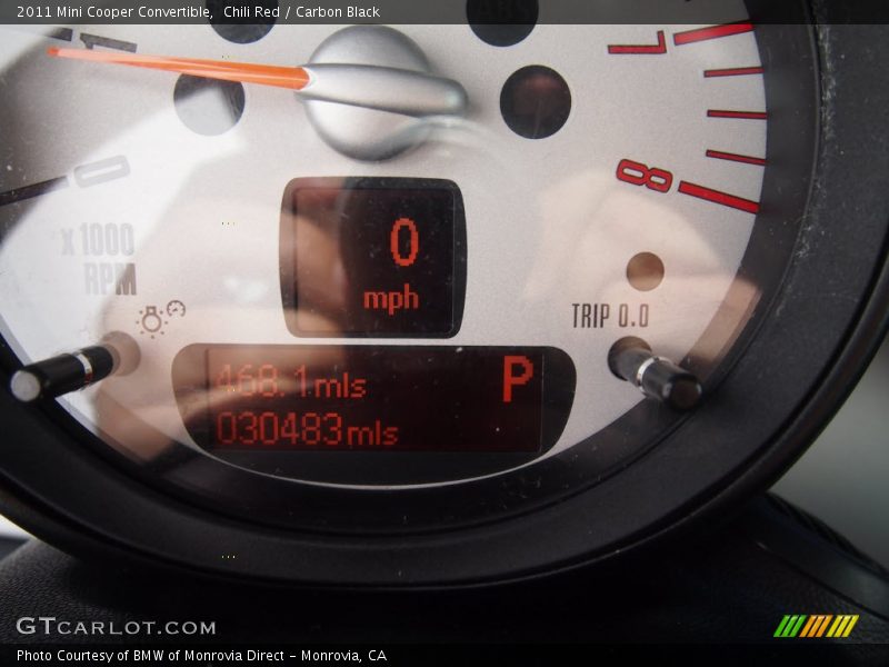 Chili Red / Carbon Black 2011 Mini Cooper Convertible