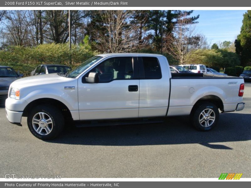 Silver Metallic / Medium/Dark Flint 2008 Ford F150 XLT SuperCab