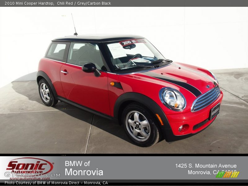 Chili Red / Grey/Carbon Black 2010 Mini Cooper Hardtop