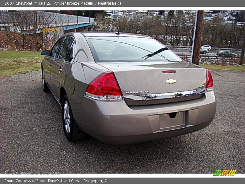 Amber Bronze Metallic / Neutral Beige 2007 Chevrolet Impala LS