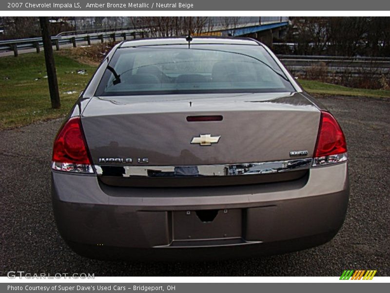 Amber Bronze Metallic / Neutral Beige 2007 Chevrolet Impala LS