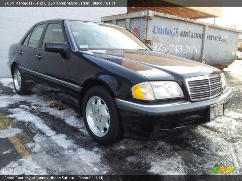 Black / Beige 2000 Mercedes-Benz C 230 Kompressor Sedan