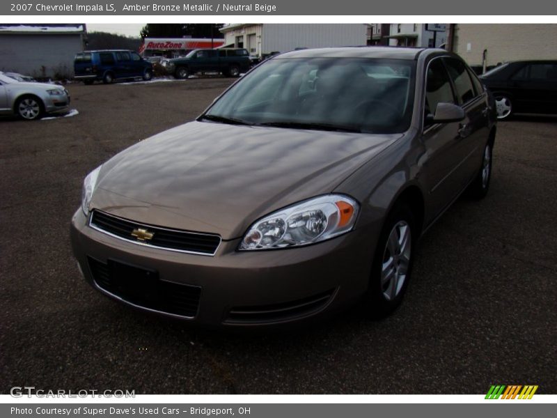 Amber Bronze Metallic / Neutral Beige 2007 Chevrolet Impala LS