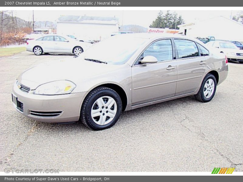 Amber Bronze Metallic / Neutral Beige 2007 Chevrolet Impala LS