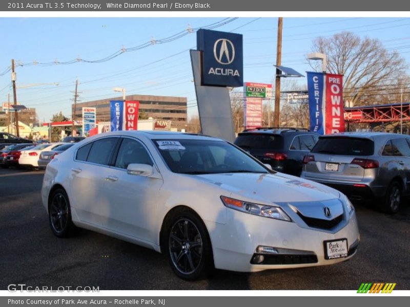 White Diamond Pearl / Ebony Black 2011 Acura TL 3.5 Technology