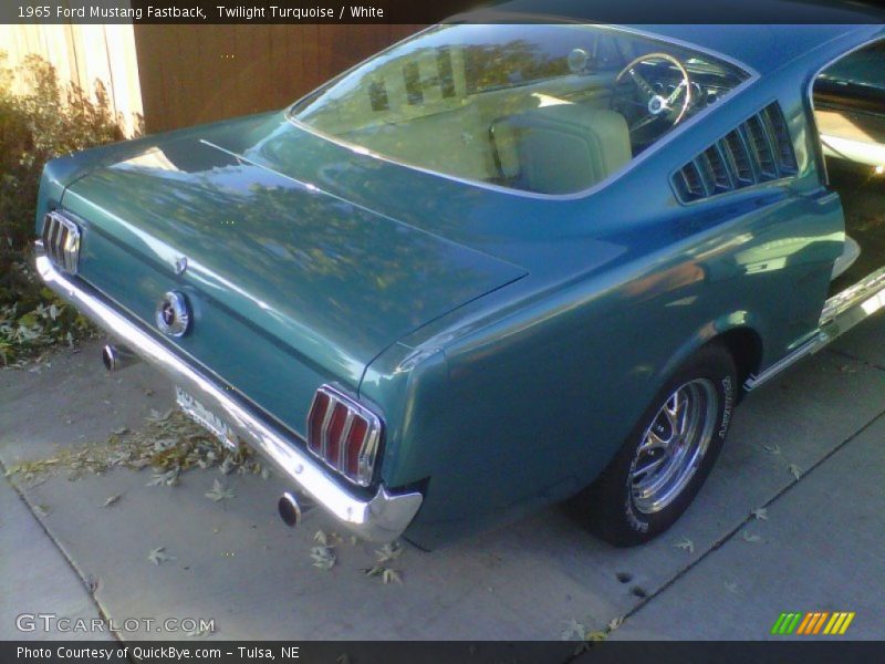 Twilight Turquoise / White 1965 Ford Mustang Fastback