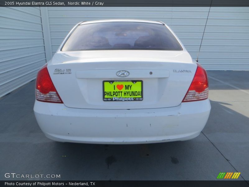 Nordic White / Gray 2005 Hyundai Elantra GLS Sedan