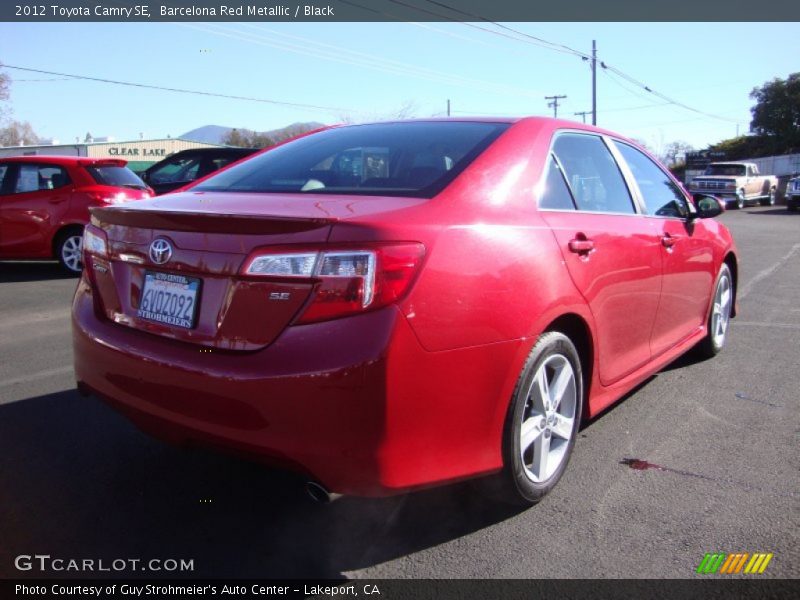 Barcelona Red Metallic / Black 2012 Toyota Camry SE
