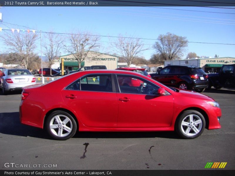 Barcelona Red Metallic / Black 2012 Toyota Camry SE