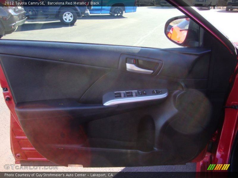 Barcelona Red Metallic / Black 2012 Toyota Camry SE