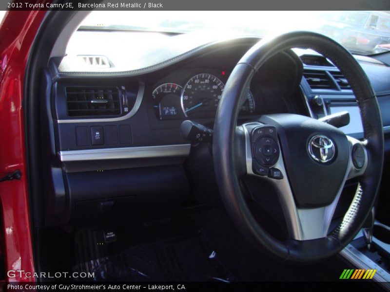 Barcelona Red Metallic / Black 2012 Toyota Camry SE