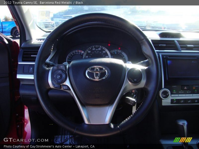 Barcelona Red Metallic / Black 2012 Toyota Camry SE