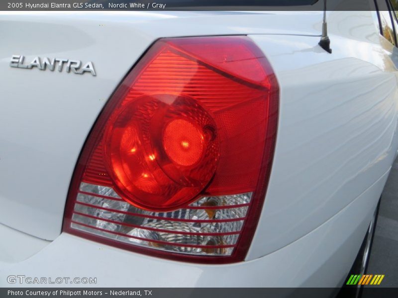 Nordic White / Gray 2005 Hyundai Elantra GLS Sedan