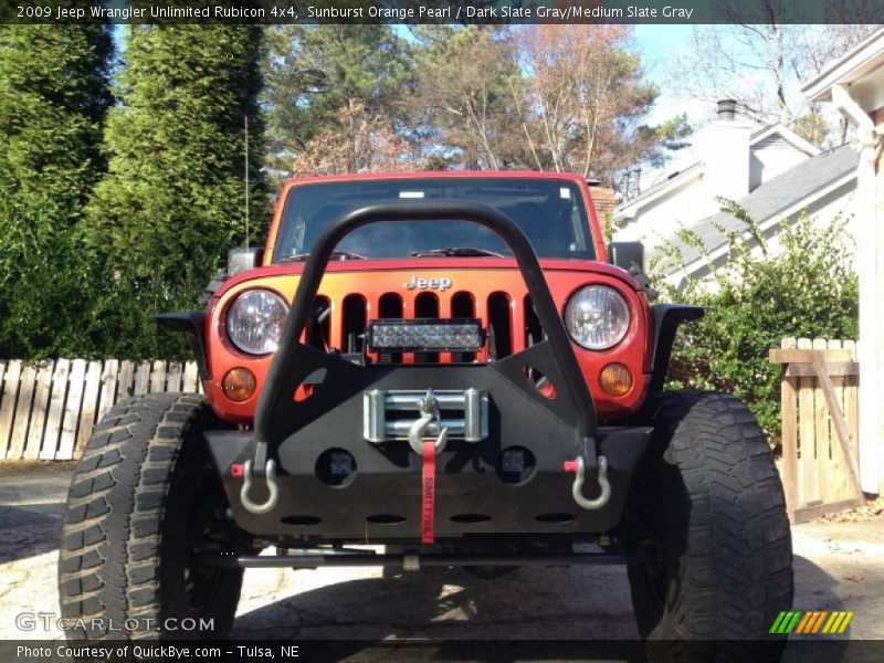 Sunburst Orange Pearl / Dark Slate Gray/Medium Slate Gray 2009 Jeep Wrangler Unlimited Rubicon 4x4