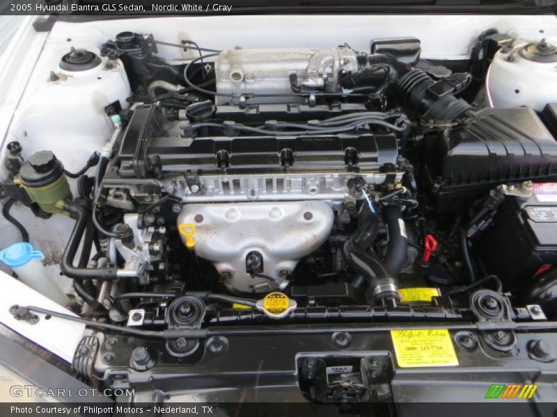 Nordic White / Gray 2005 Hyundai Elantra GLS Sedan