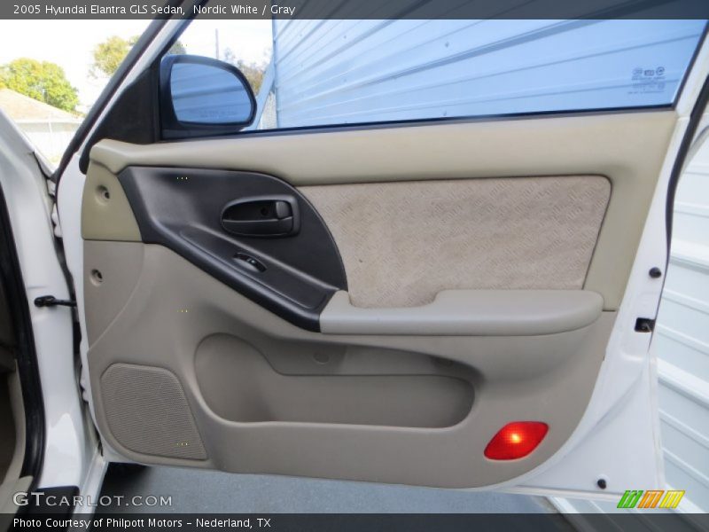 Nordic White / Gray 2005 Hyundai Elantra GLS Sedan