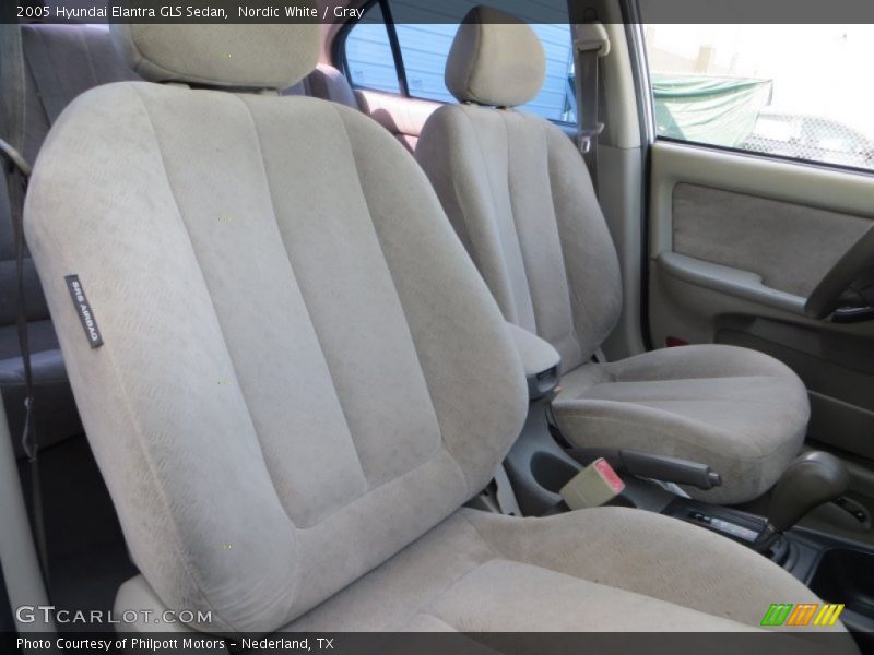 Nordic White / Gray 2005 Hyundai Elantra GLS Sedan