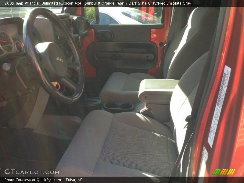Sunburst Orange Pearl / Dark Slate Gray/Medium Slate Gray 2009 Jeep Wrangler Unlimited Rubicon 4x4