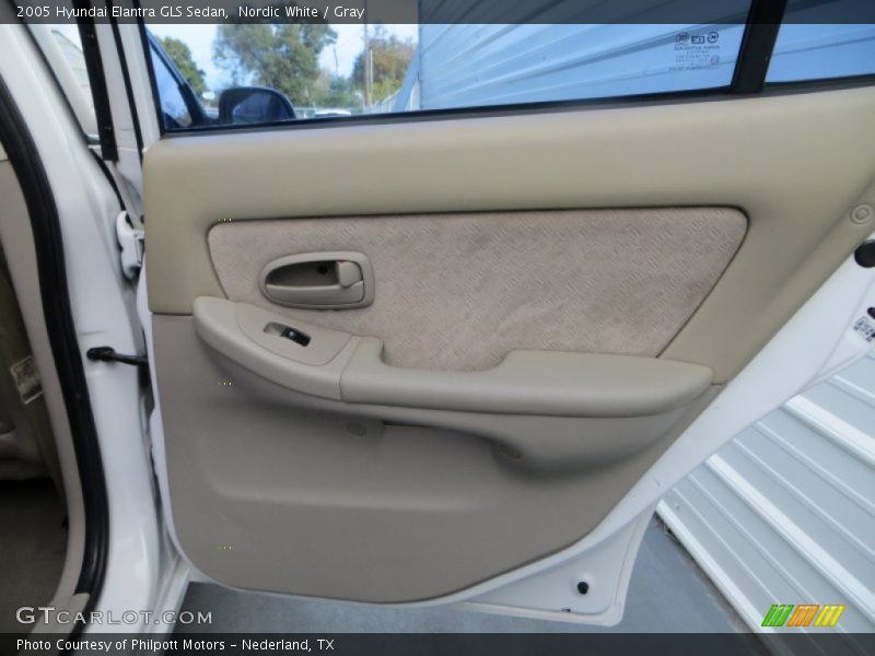 Nordic White / Gray 2005 Hyundai Elantra GLS Sedan