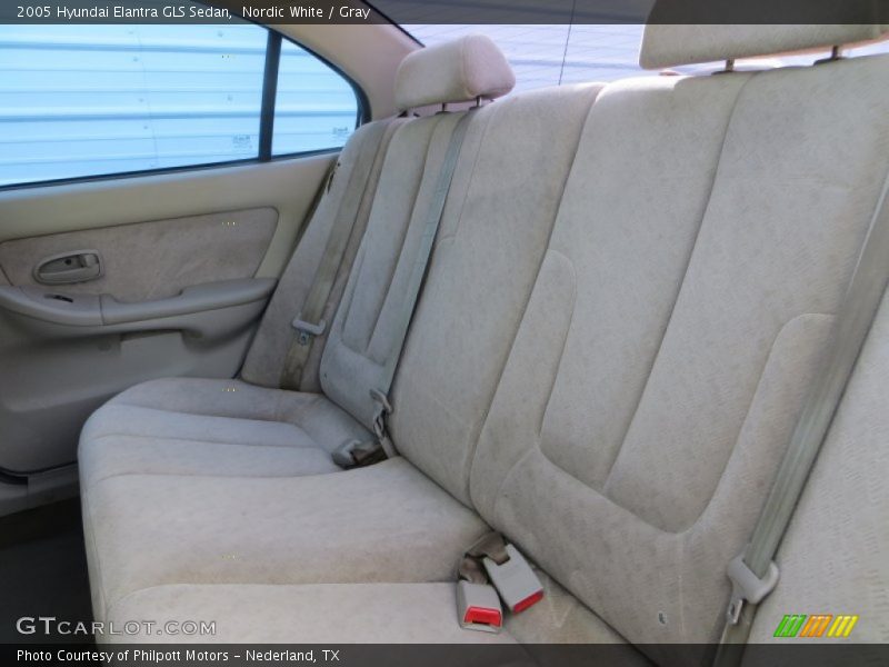 Nordic White / Gray 2005 Hyundai Elantra GLS Sedan