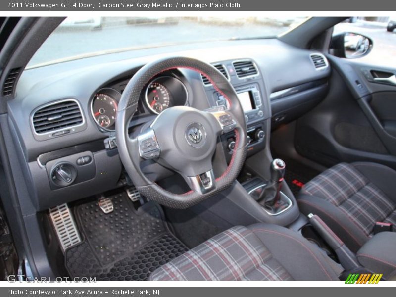 Carbon Steel Gray Metallic / Interlagos Plaid Cloth 2011 Volkswagen GTI 4 Door