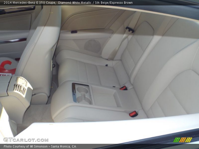 Diamond White Metallic / Silk Beige/Espresso Brown 2014 Mercedes-Benz E 350 Coupe