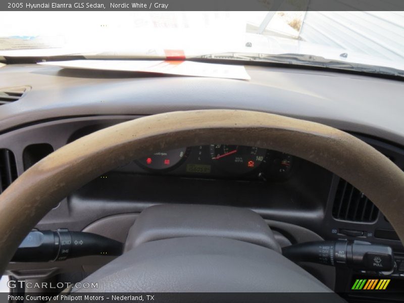 Nordic White / Gray 2005 Hyundai Elantra GLS Sedan