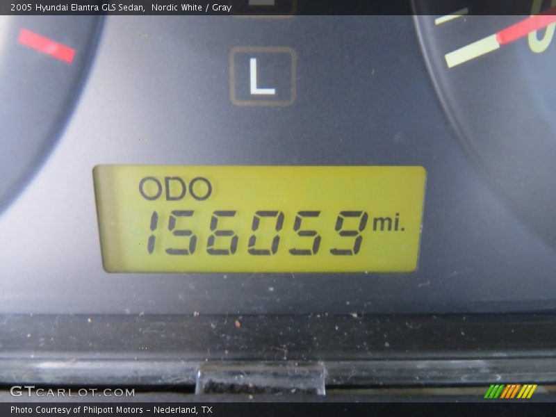 Nordic White / Gray 2005 Hyundai Elantra GLS Sedan