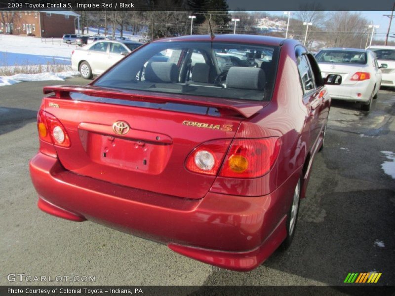 Impulse Red / Black 2003 Toyota Corolla S