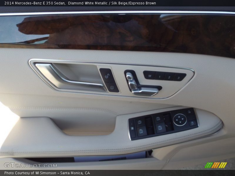 Diamond White Metallic / Silk Beige/Espresso Brown 2014 Mercedes-Benz E 350 Sedan