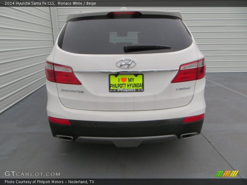 Monaco White / Beige 2014 Hyundai Santa Fe GLS