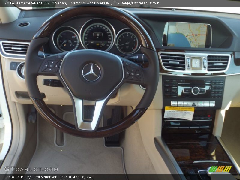 Diamond White Metallic / Silk Beige/Espresso Brown 2014 Mercedes-Benz E 350 Sedan