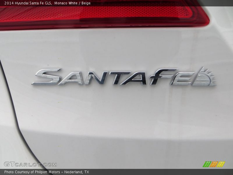 Monaco White / Beige 2014 Hyundai Santa Fe GLS