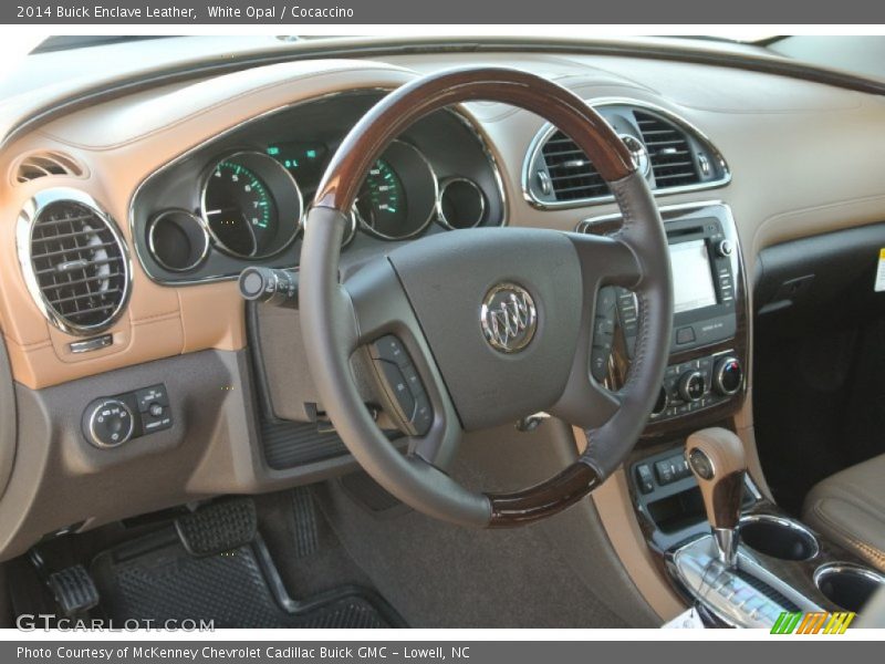 White Opal / Cocaccino 2014 Buick Enclave Leather