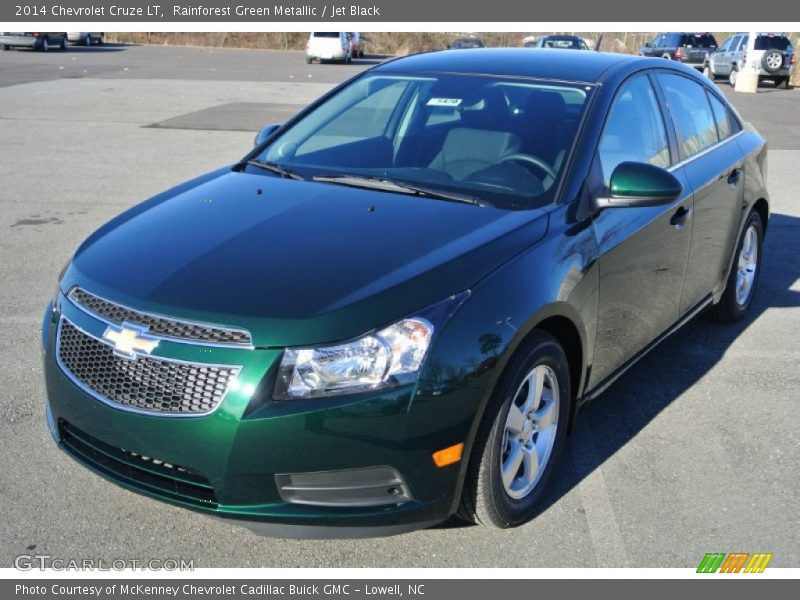 Rainforest Green Metallic / Jet Black 2014 Chevrolet Cruze LT