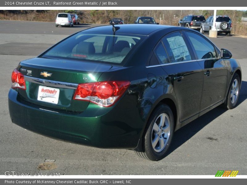 Rainforest Green Metallic / Jet Black 2014 Chevrolet Cruze LT