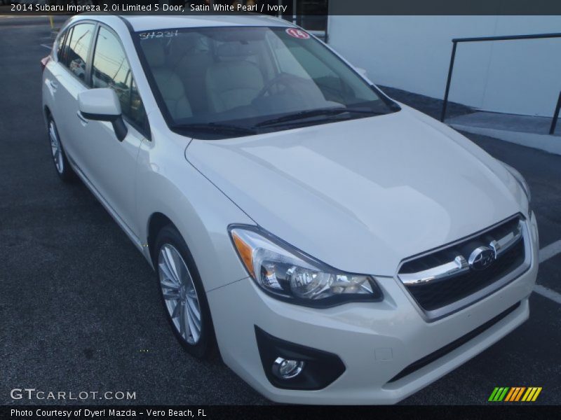 Satin White Pearl / Ivory 2014 Subaru Impreza 2.0i Limited 5 Door