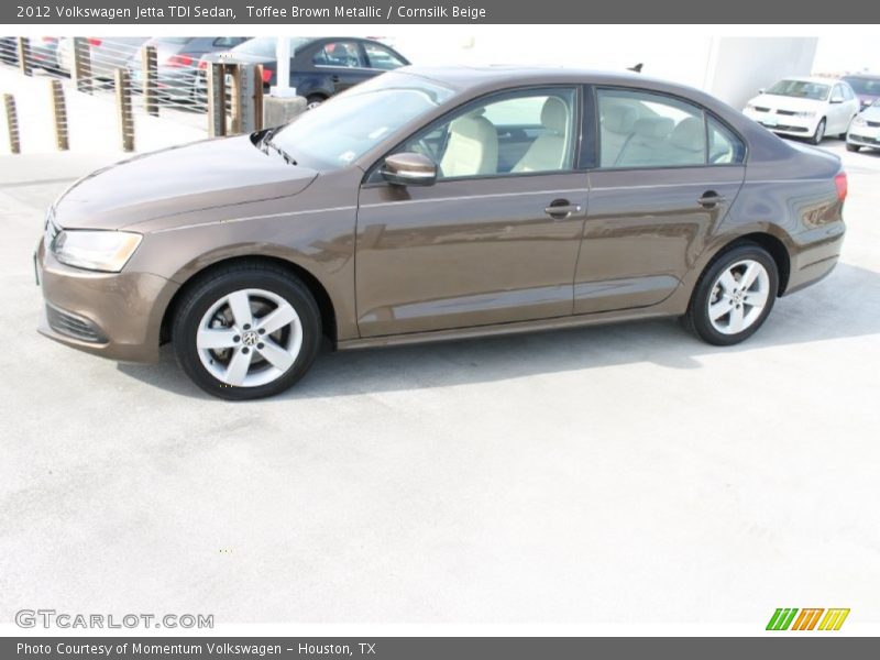 Toffee Brown Metallic / Cornsilk Beige 2012 Volkswagen Jetta TDI Sedan