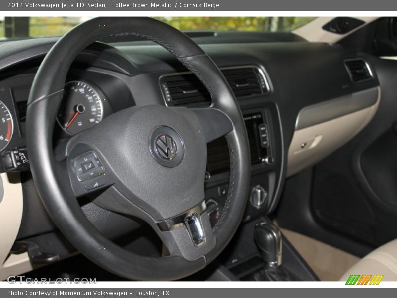 Toffee Brown Metallic / Cornsilk Beige 2012 Volkswagen Jetta TDI Sedan