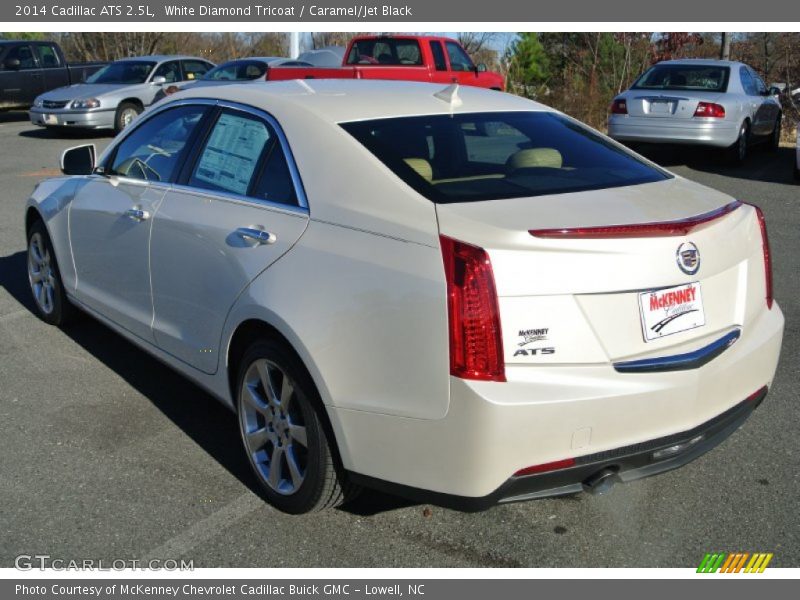 White Diamond Tricoat / Caramel/Jet Black 2014 Cadillac ATS 2.5L