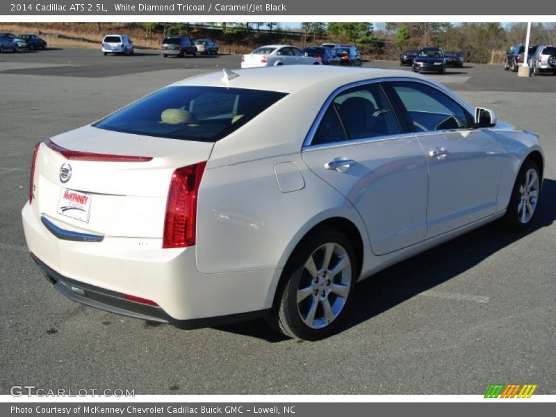 White Diamond Tricoat / Caramel/Jet Black 2014 Cadillac ATS 2.5L