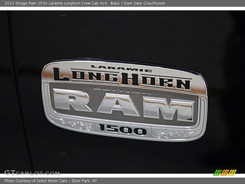 Black / Dark Slate Gray/Russet 2012 Dodge Ram 1500 Laramie Longhorn Crew Cab 4x4