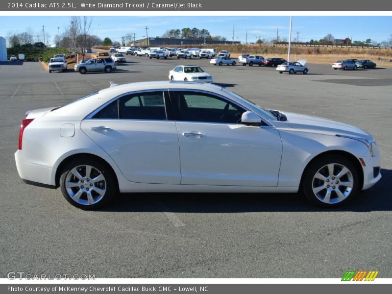 White Diamond Tricoat / Caramel/Jet Black 2014 Cadillac ATS 2.5L
