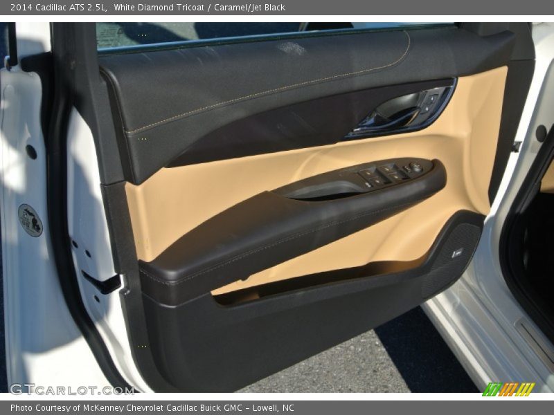White Diamond Tricoat / Caramel/Jet Black 2014 Cadillac ATS 2.5L