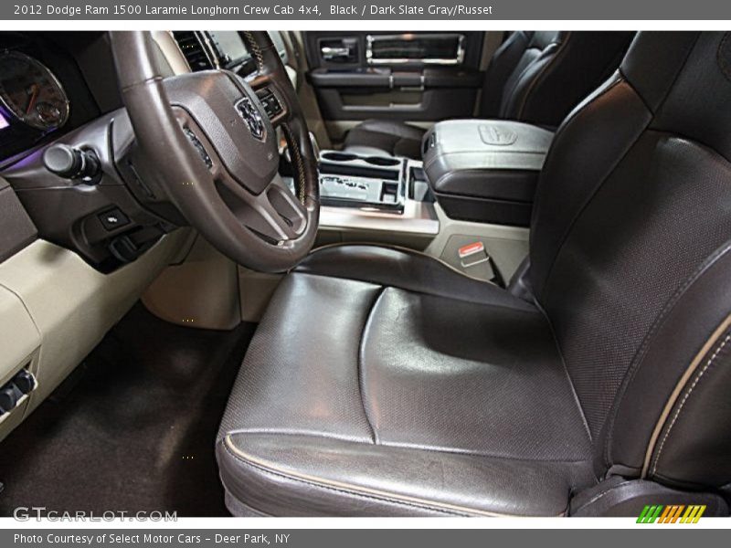 Black / Dark Slate Gray/Russet 2012 Dodge Ram 1500 Laramie Longhorn Crew Cab 4x4